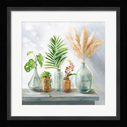 Framed Natural Riches I Clear Vase Print