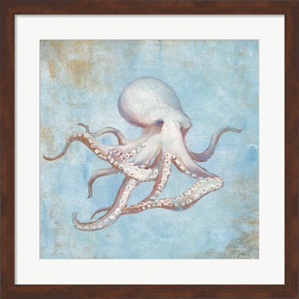 Framed Treasures from the Sea V Watercolor Print