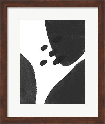 Framed Abstract Tidepool I Black Print