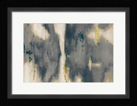 Framed Blue Texture I Crop Print