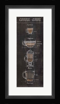 Framed Coffee Guide Panel I Print