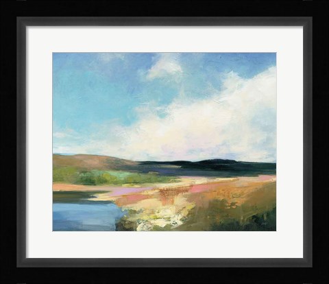 Framed Dawn by the Water Crop Print