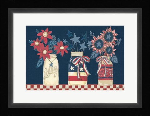 Framed American Country Jars Print