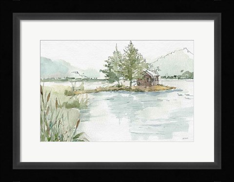 Framed Serene Lake II Print