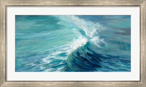 Framed Aquamarine Wave Print
