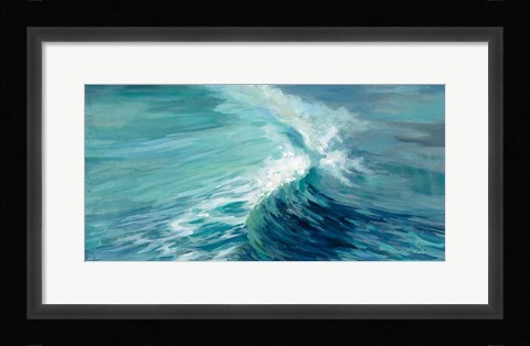 Framed Aquamarine Wave Print