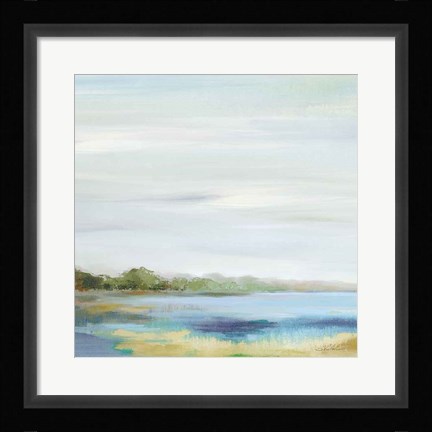 Framed Emerald Lagoon Sq Light Print