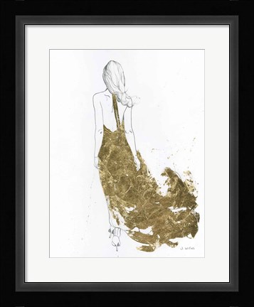 Framed Gold Dress II Print