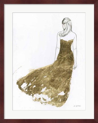 Framed Gold Dress I Print