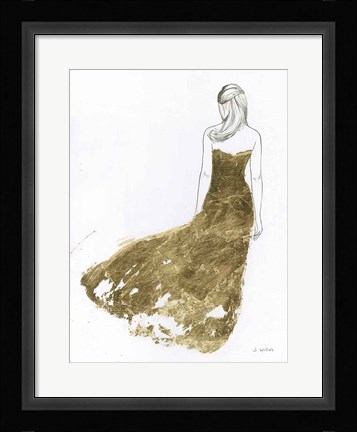 Framed Gold Dress I Print