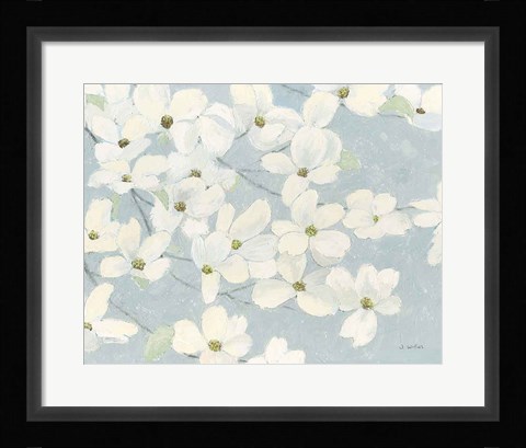 Framed Spring Dogwoods Blue Print