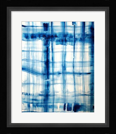 Framed Indigo Stripes No. 2 Print