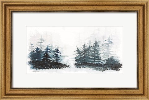 Framed Blue Pine Forest II Print
