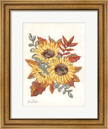 Framed Sunflower Fall Foliage Print