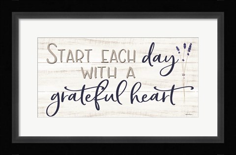 Framed Grateful Heart Print