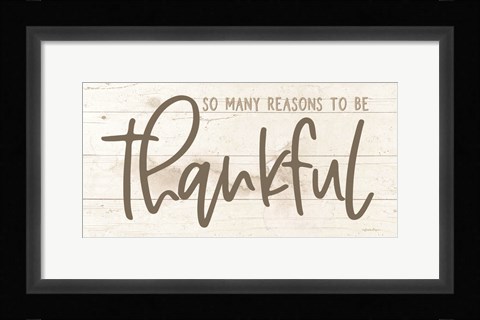 Framed So Many Reasons to be Thankful Print