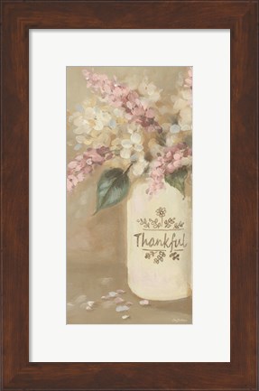 Framed Thankful Flowers Print