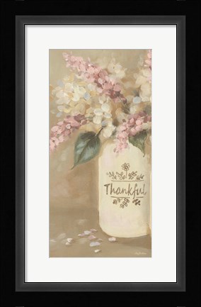 Framed Thankful Flowers Print