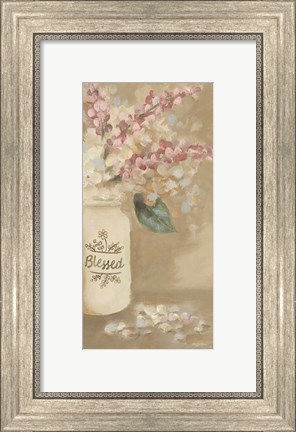 Framed Blessed Flowers Print