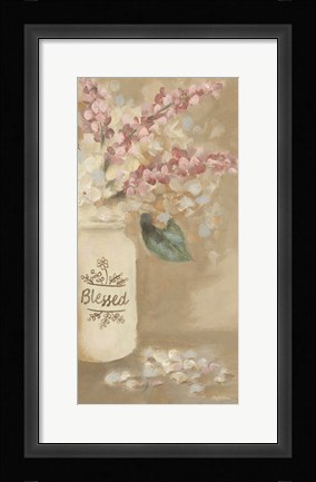 Framed Blessed Flowers Print