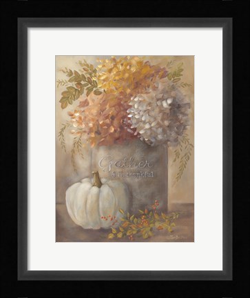 Framed Gather &amp; Be Thankful Print