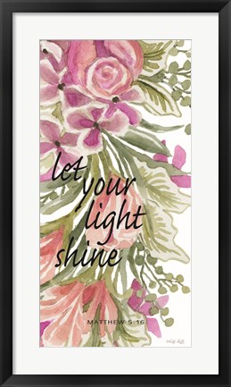 Framed Let Your Light Shine Print