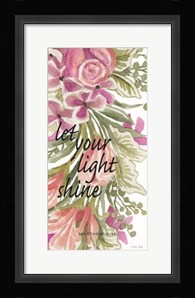 Framed Let Your Light Shine Print