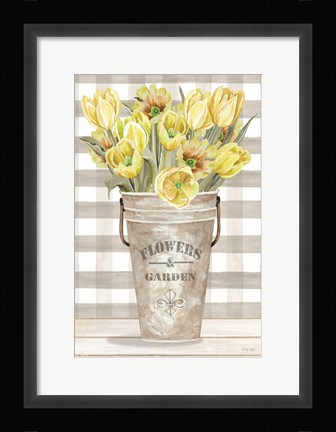 Framed Yellow Tulips I Print