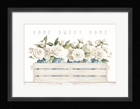 Framed Home Sweet Home Roses Print