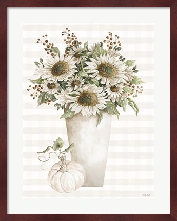 Framed Fall Sunflowers II Print