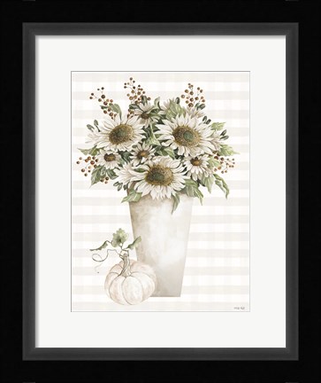 Framed Fall Sunflowers II Print
