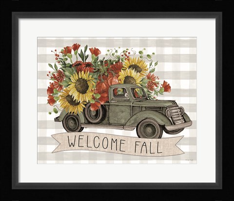 Framed Welcome Fall Truck Print