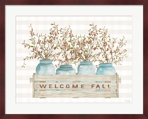 Framed Welcome Fall Jars Print