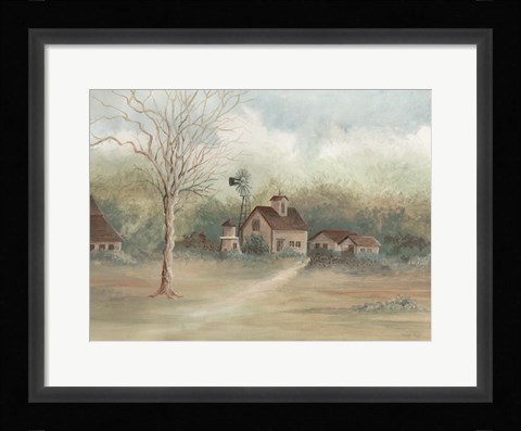 Framed Barns in the Distance Print