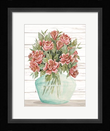 Framed Farmhouse Flowers IV Print