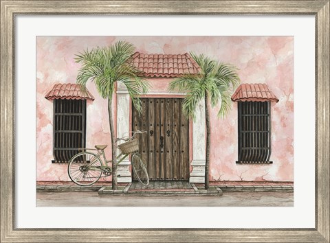 Framed Palms and Bike Print