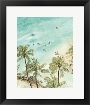 Framed Surfers from Afar Print