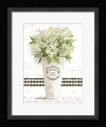 Framed White Hydrangea Print