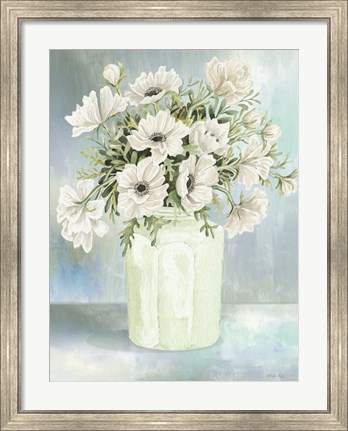 Framed White Blooms II Print