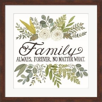 Framed Family Always, Forever Print