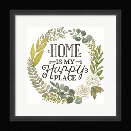Framed Home Is My Happy Place Print
