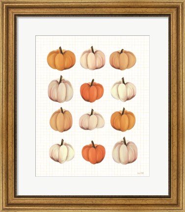 Framed Lots of Pumpkins Print