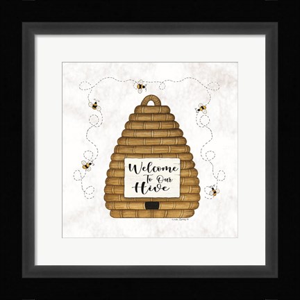 Framed Welcome to Our Hive Print
