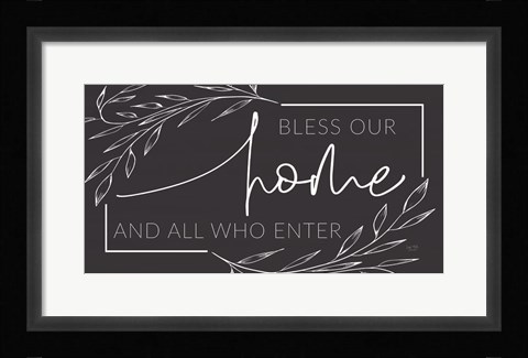 Framed Bless Our Home and All Who Enter Print