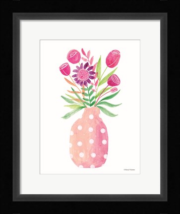 Framed Pretty in Pink Flower Pot Print
