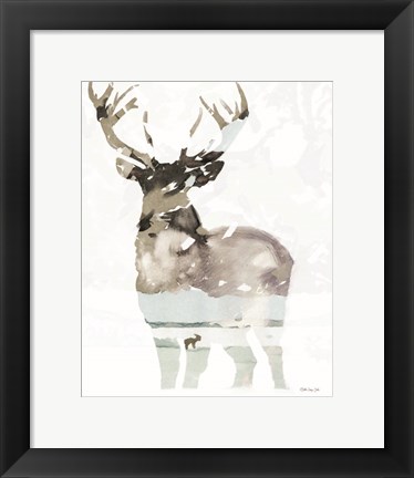 Framed Elk Impression 1 Print