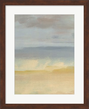 Framed Sand, Ocean and Sky Print