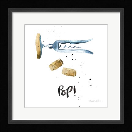Framed Pop the Cork VII Print