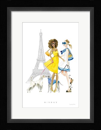 Framed Paris Girlfriend I Print