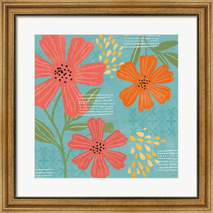 Framed Mod Floral II Print